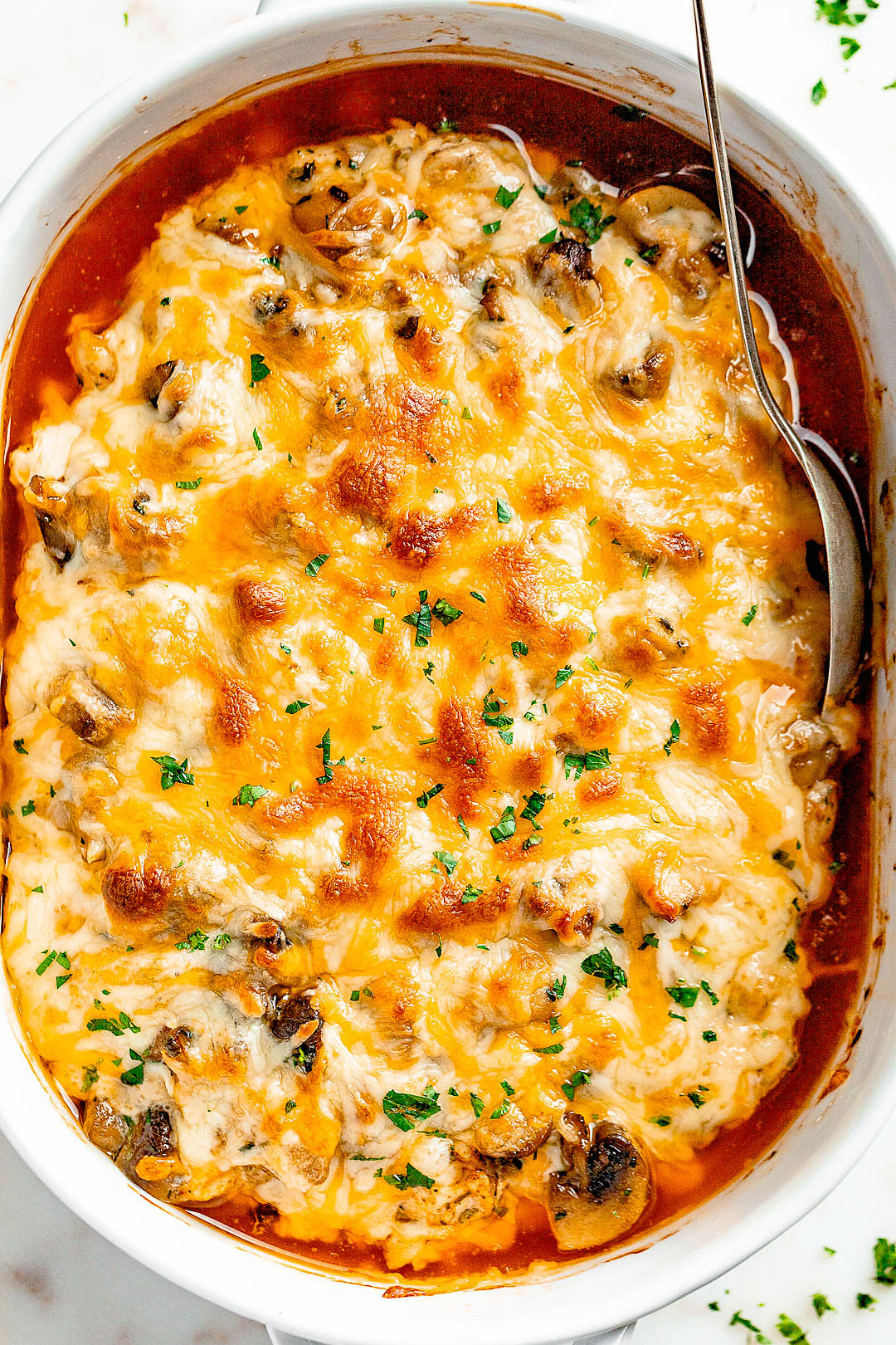 Garlic Mushrooms Chicken Casserole with Parmesan – Keto Chicken ...