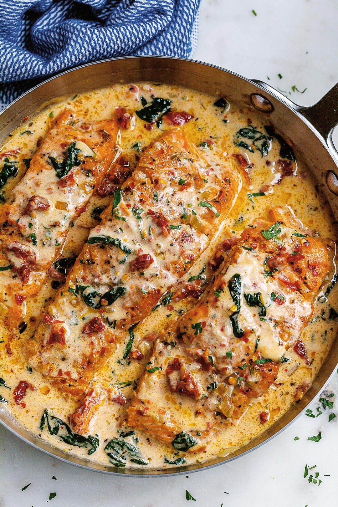pan seared creamy salmon recipe