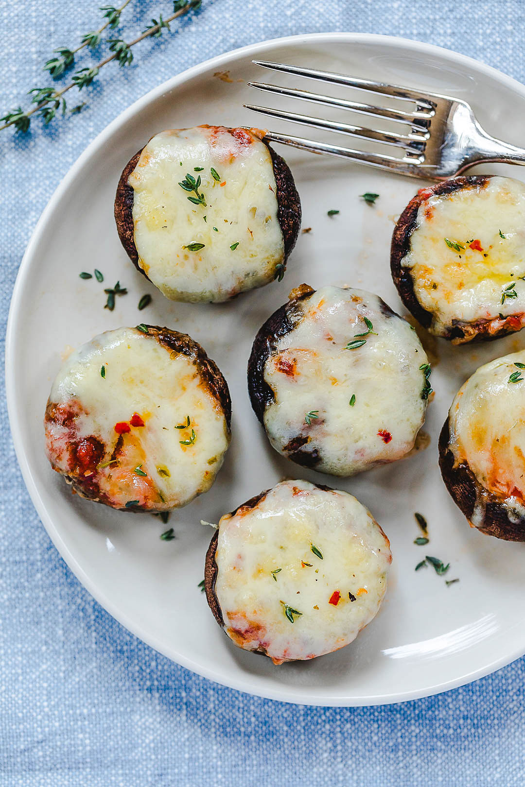 pizza mushroom baked in oven