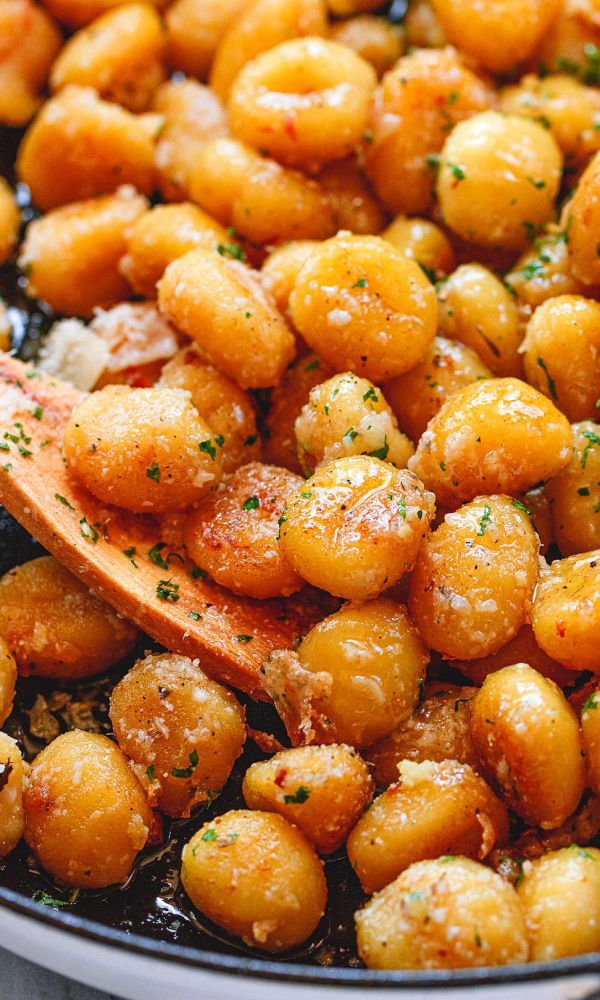 Fried Gnocchi with Garlic & Parmesan