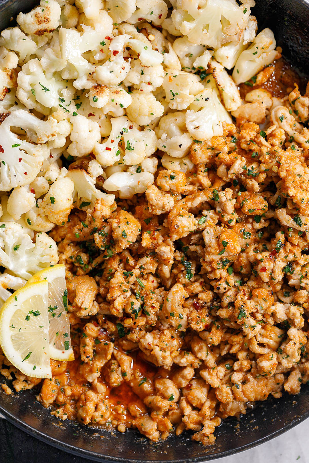 Garlic Butter Turkey with Cauliflower