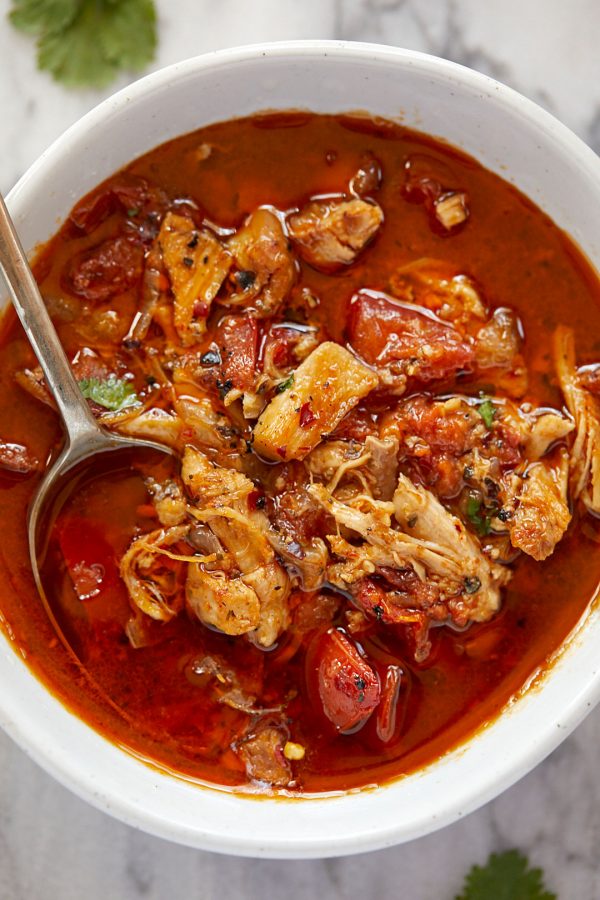 Instant Pot Chicken Tomato Soup - #recipe by #eatwell101 - https://www.eatwell101.com/instant-pot-chicken-tomato-soup-recipe
