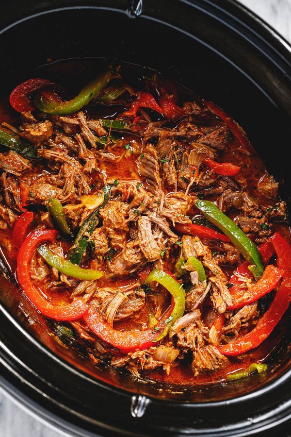 Crock-Pot Steak Fajita - #recipe by #eatwell101 - https://www.eatwell101.com/slow-cooker-steak-fajita-recipe
