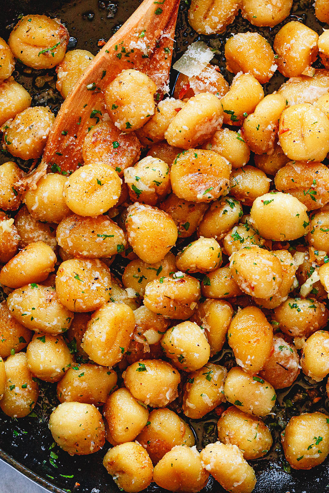 Fried Butter Gnocchi with Garlic &amp; Parmesan Recipe — Eatwell101