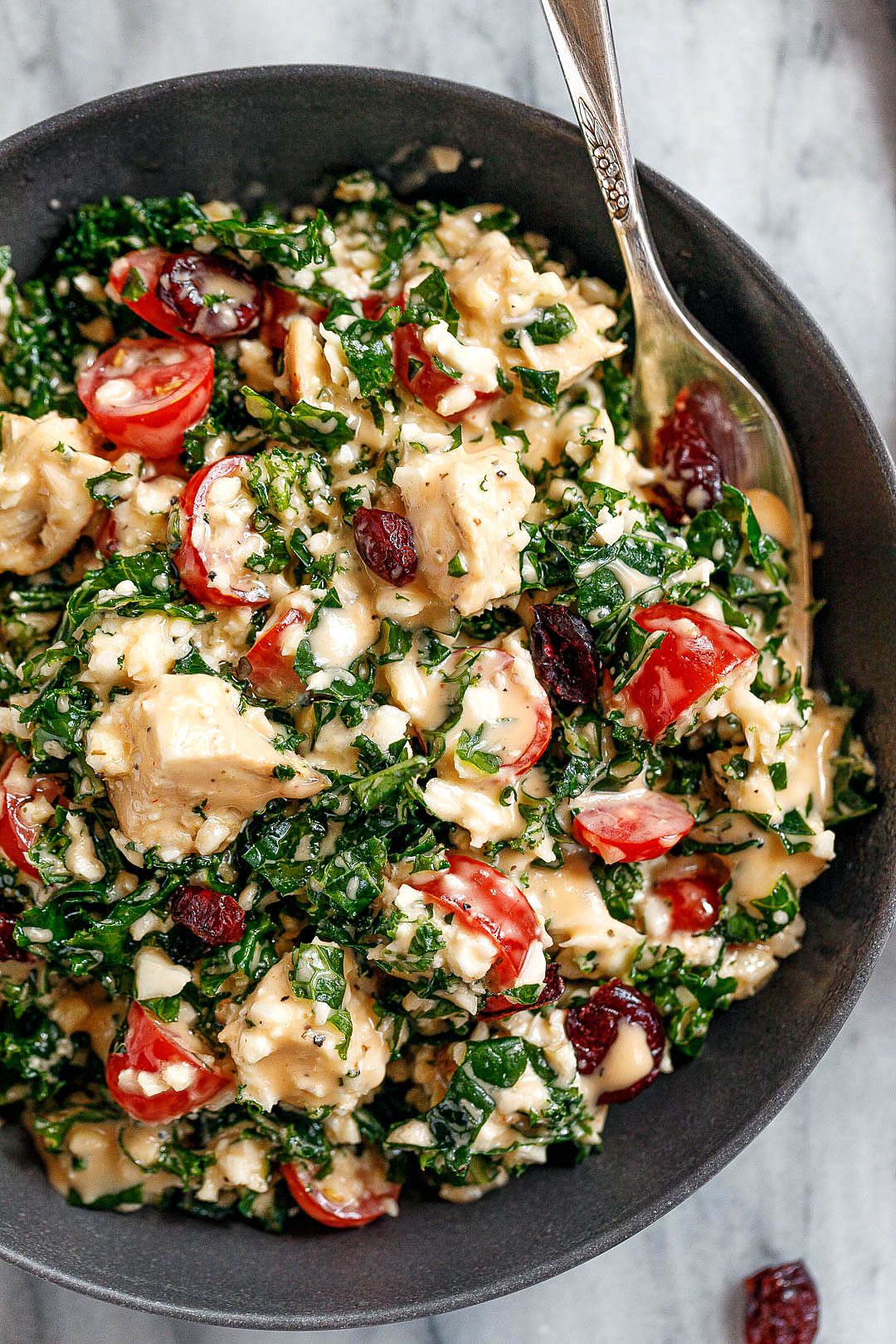 how to make chicken kale salad