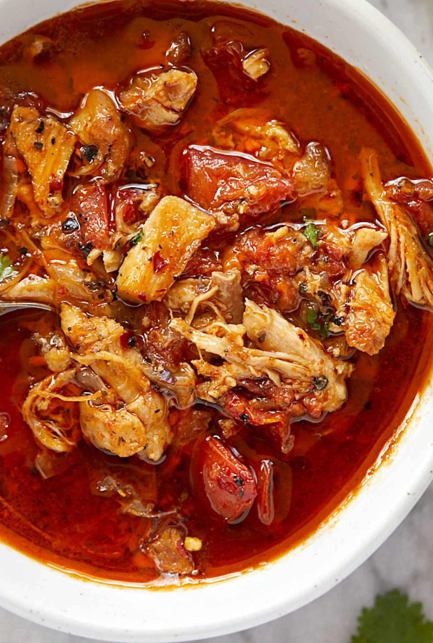 Instant Pot Chicken Tomato Soup - #recipe by #eatwell101 - https://www.eatwell101.com/instant-pot-chicken-tomato-soup-recipe