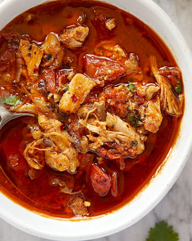 Instant Pot Chicken Tomato Soup - #recipe by #eatwell101 - https://www.eatwell101.com/instant-pot-chicken-tomato-soup-recipe
