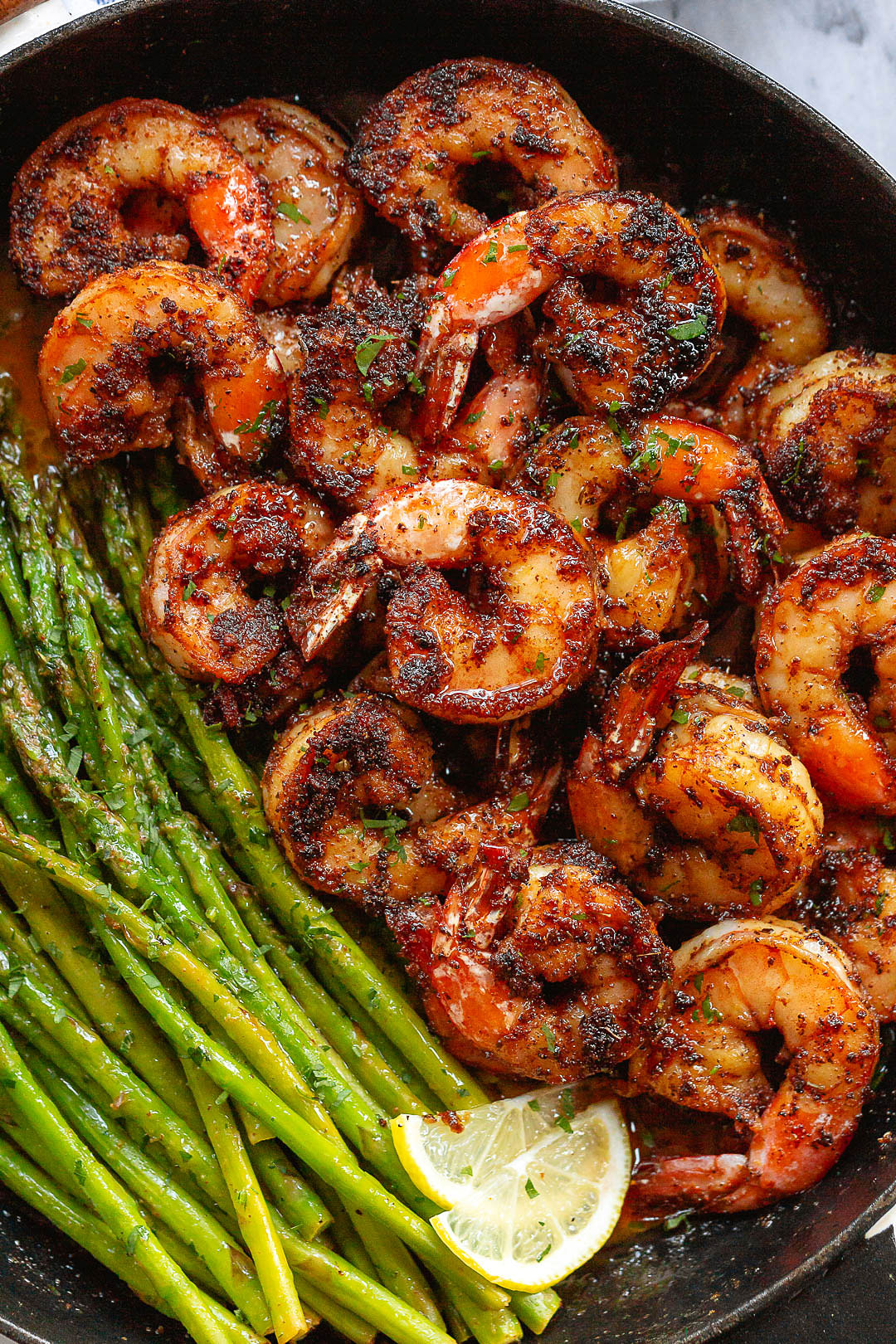 Blackened Shrimp and Asparagus Skillet recipe