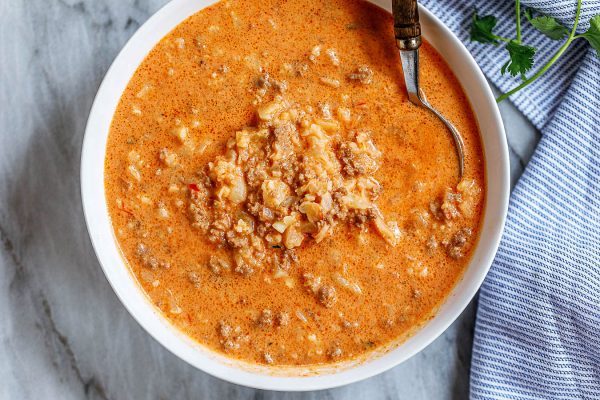 Creamy Cauliflower Ground Beef Soup