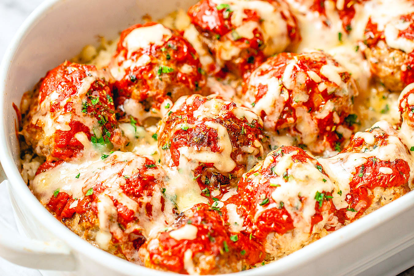 Cheesy Cauliflower Turkey Meatballs Casserole