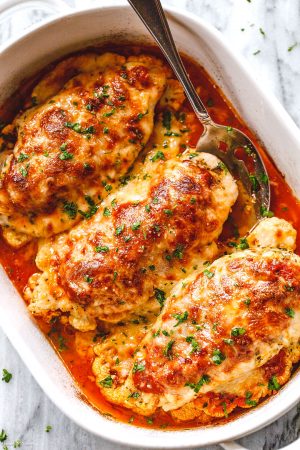 Parmesan Chicken Casserole and Cauliflower Steaks