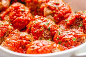 Cheesy Cauliflower Turkey Meatballs Casserole