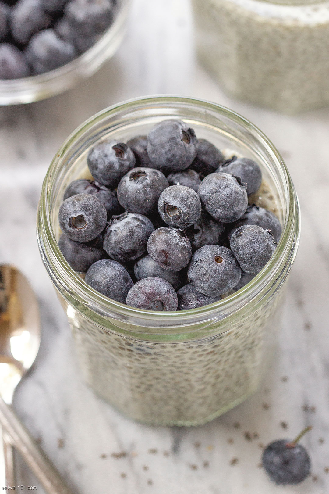 almond blueberry chia seed pudding recipe