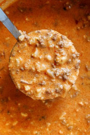 Creamy Cauliflower Ground Beef Soup