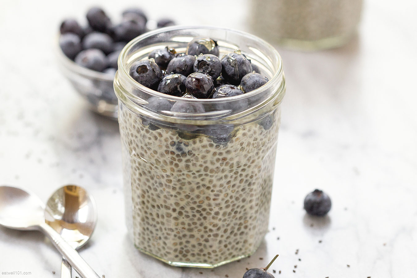 Almond Blueberry Chia Pudding Breakfast