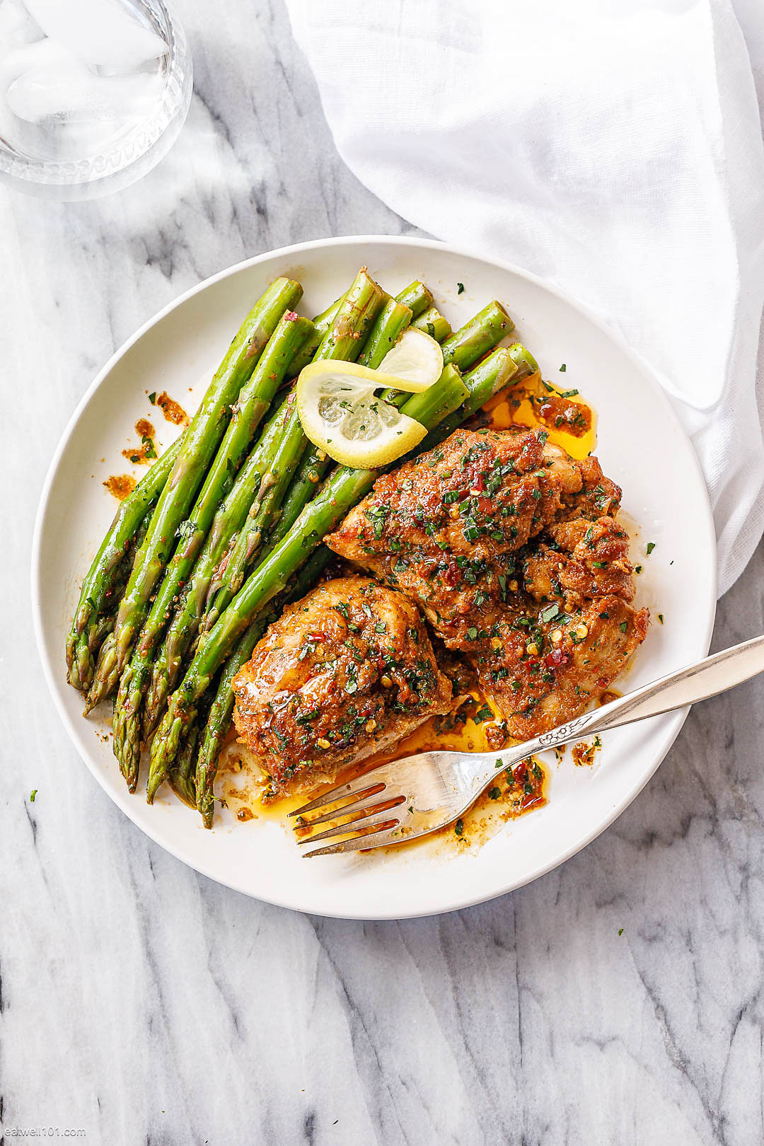 Asado Chicken Thighs and Asparagus Skillet 2
