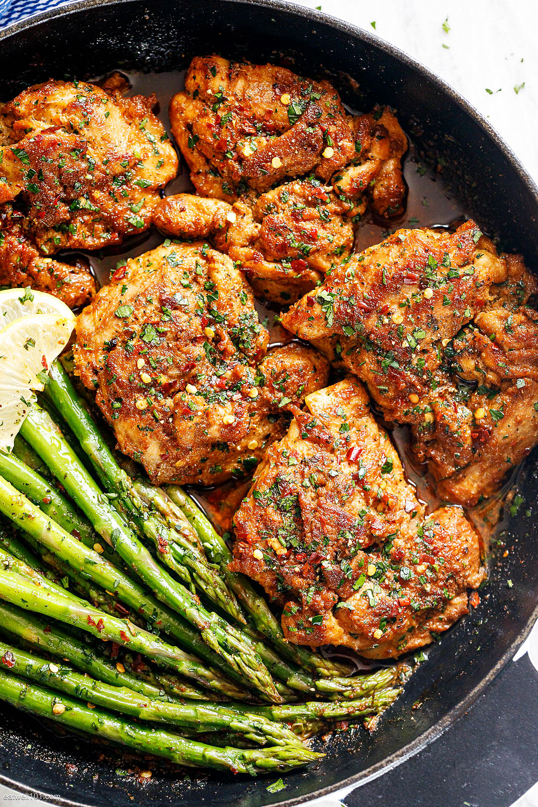 Asado Chicken Thighs and Asparagus Skillet recipe 2