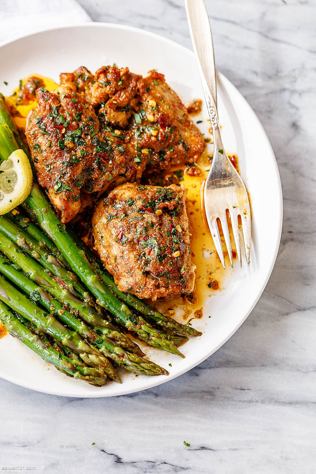 Asado Chicken Thighs and Asparagus Skillet recipe3