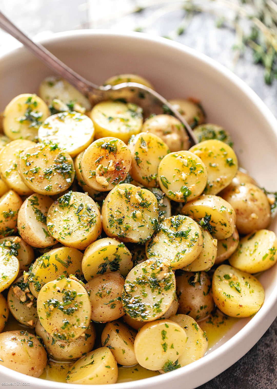 Baby Potatoes with Butter & Herbs