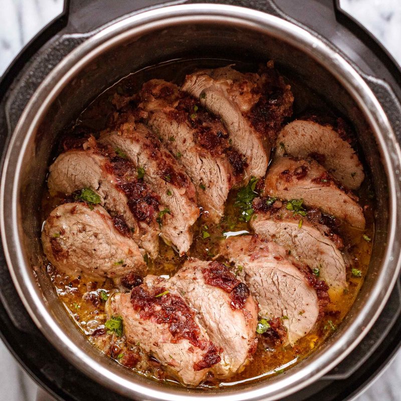 Instant Pot Pork Tenderloin Recipe With Cranberry Butter Sauce Instant Pot Pork Tenderloin Recipe Eatwell101