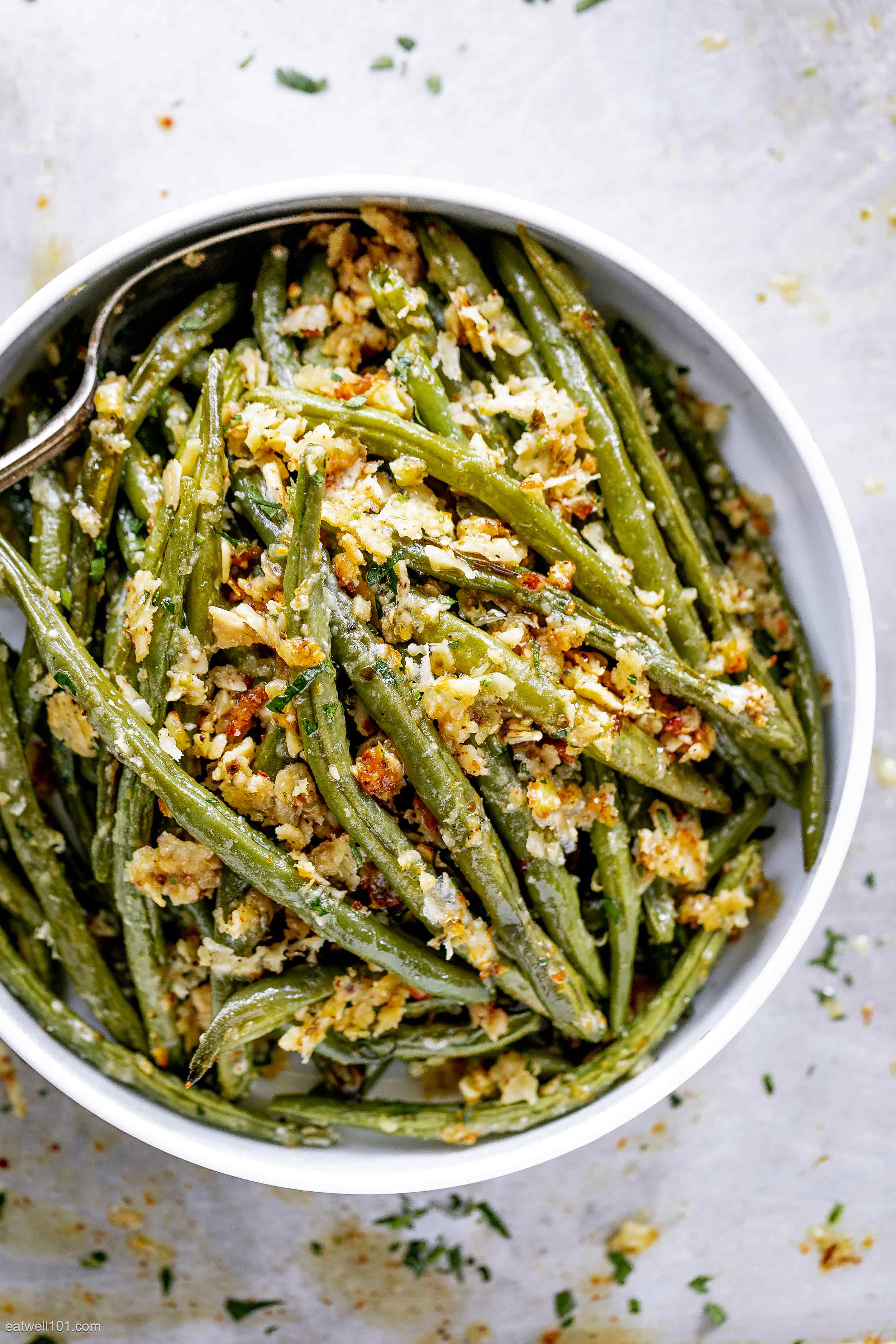 Garlic Parmesan Roasted Green Beans Recipe – How to Roast Green Beans ...