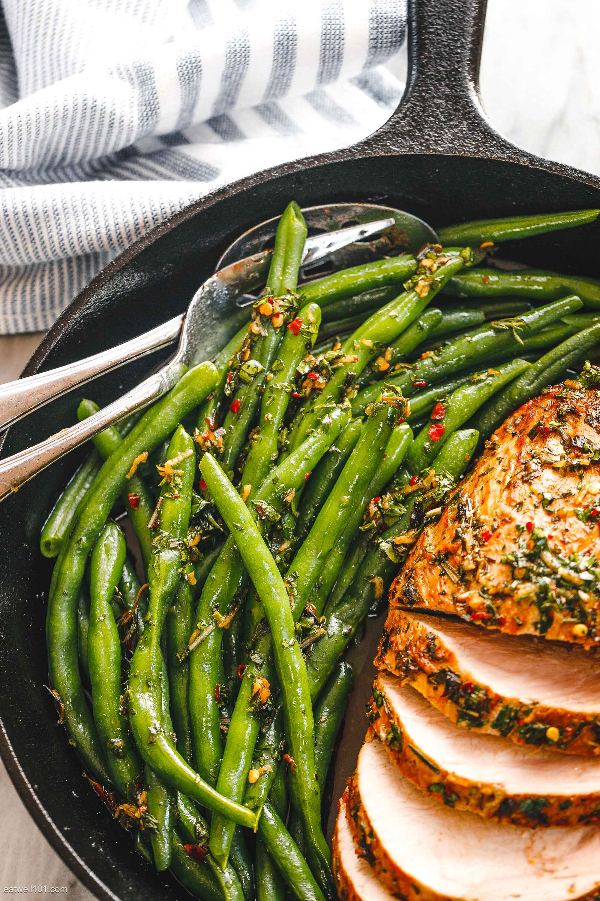 Roasted Pork Loin with Green Beans Recipe 1
