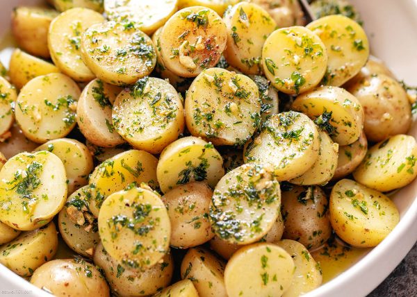 Garlic Butter Baby Potatoes - My Gorgeous Recipes