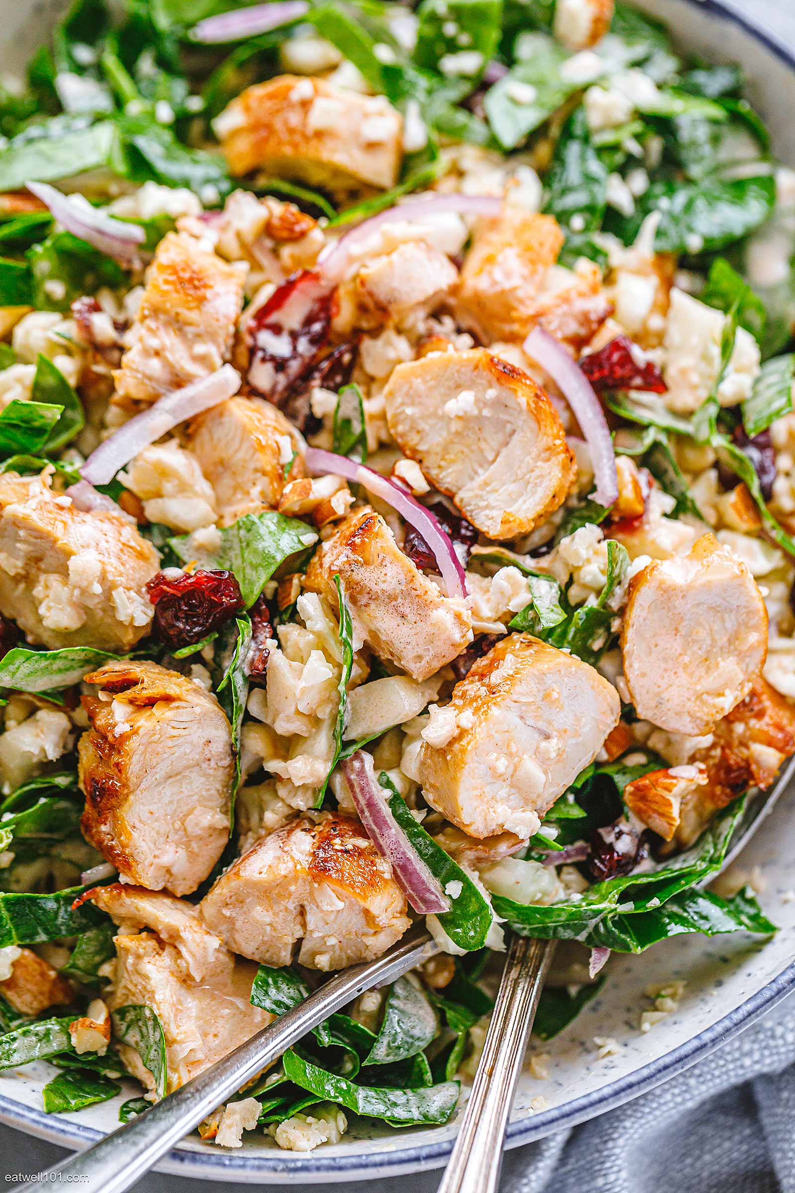 Chicken Spinach Salad with Cauliflower