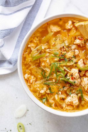 Turkey Cabbage Egg Roll Soup