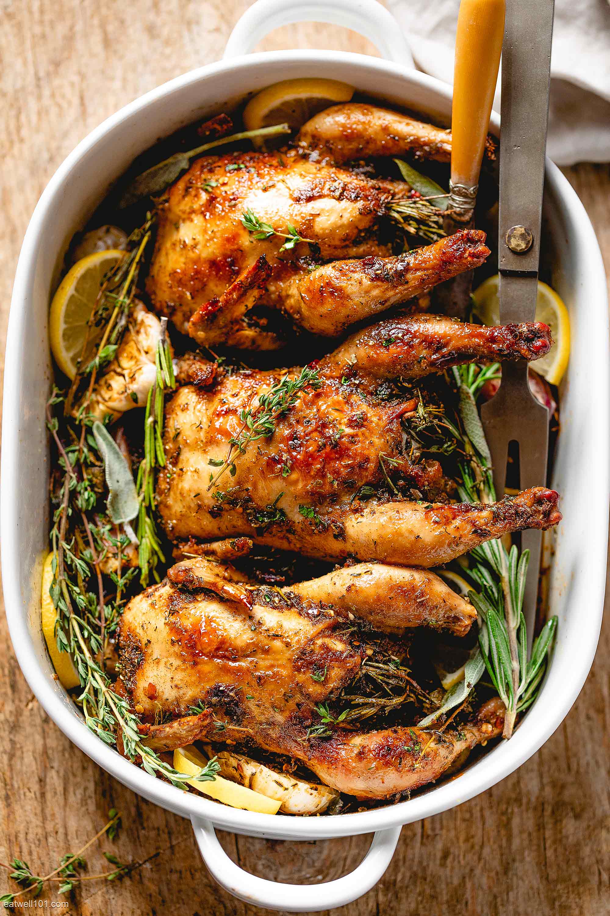 Tuscan Baked Chickens recipe