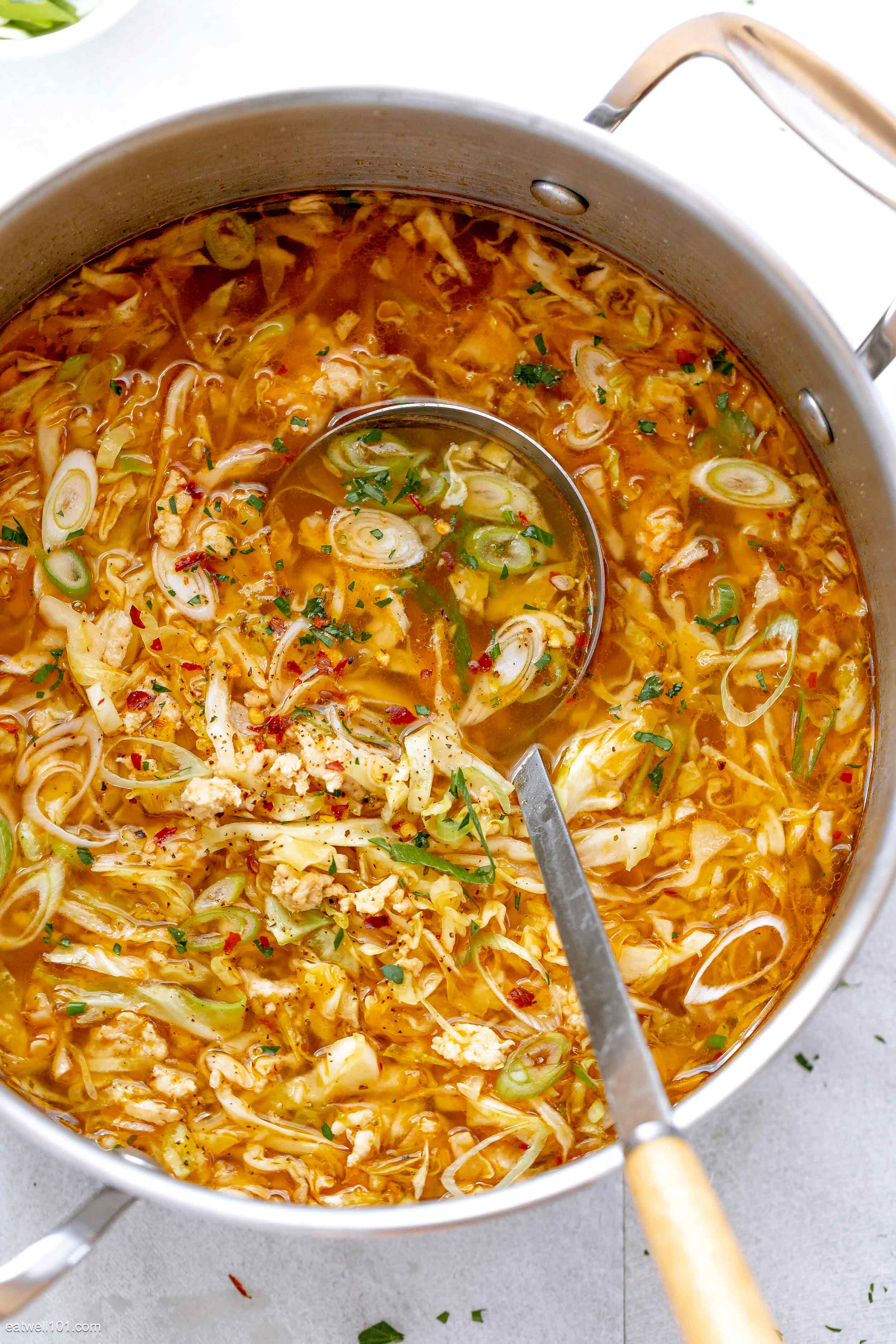 egg roll cabbage turkey soup