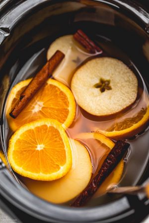 Slow Cooker Spiced Apple Cider with Orange