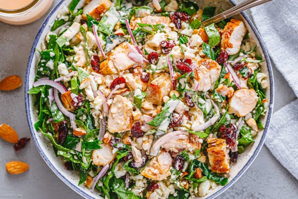 Meal Prep Chicken Spinach Cauliflower Salad Recipe – Chicken Meal