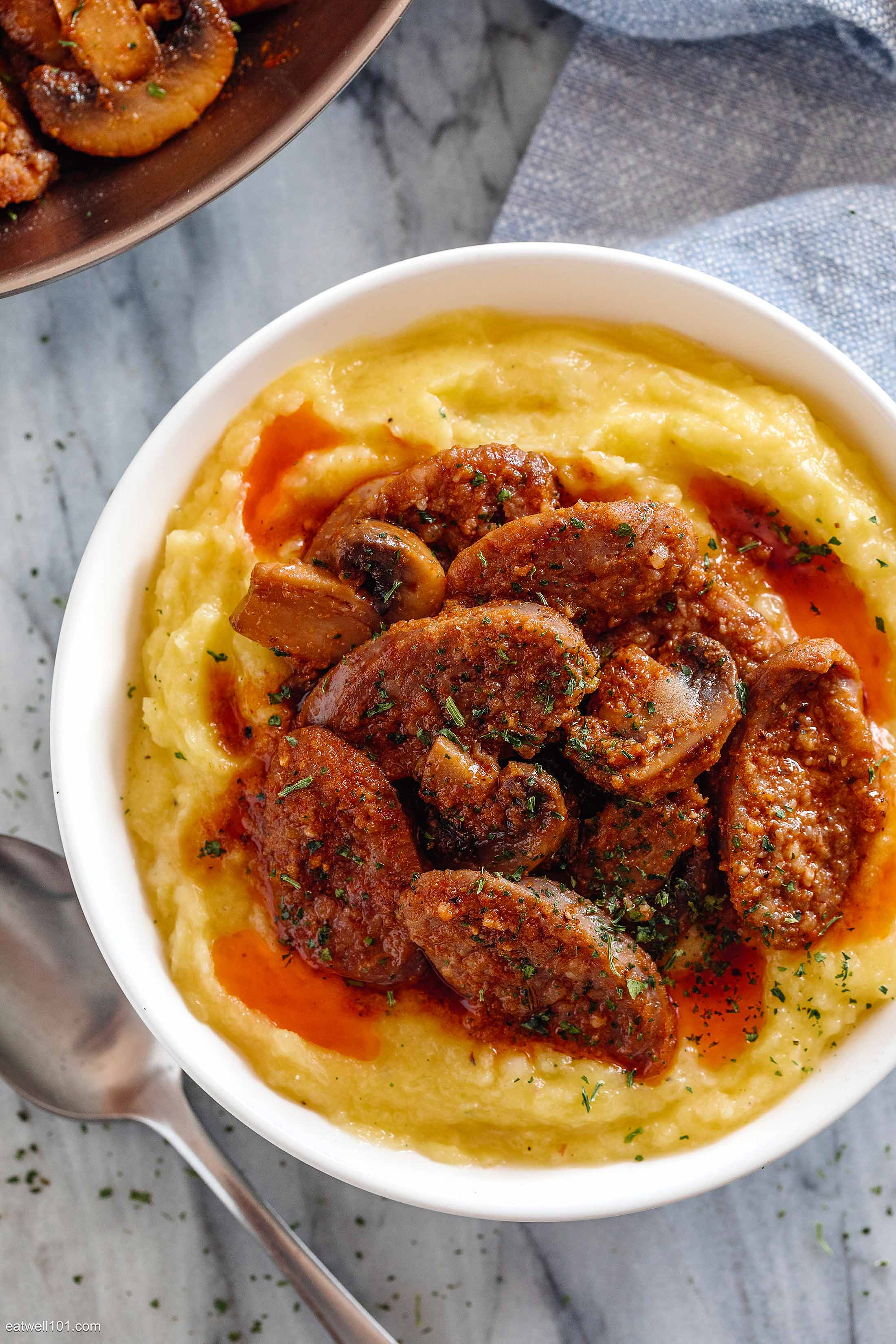 Cajun Sausage Mushrooms Spaghetti Squash Mash 1