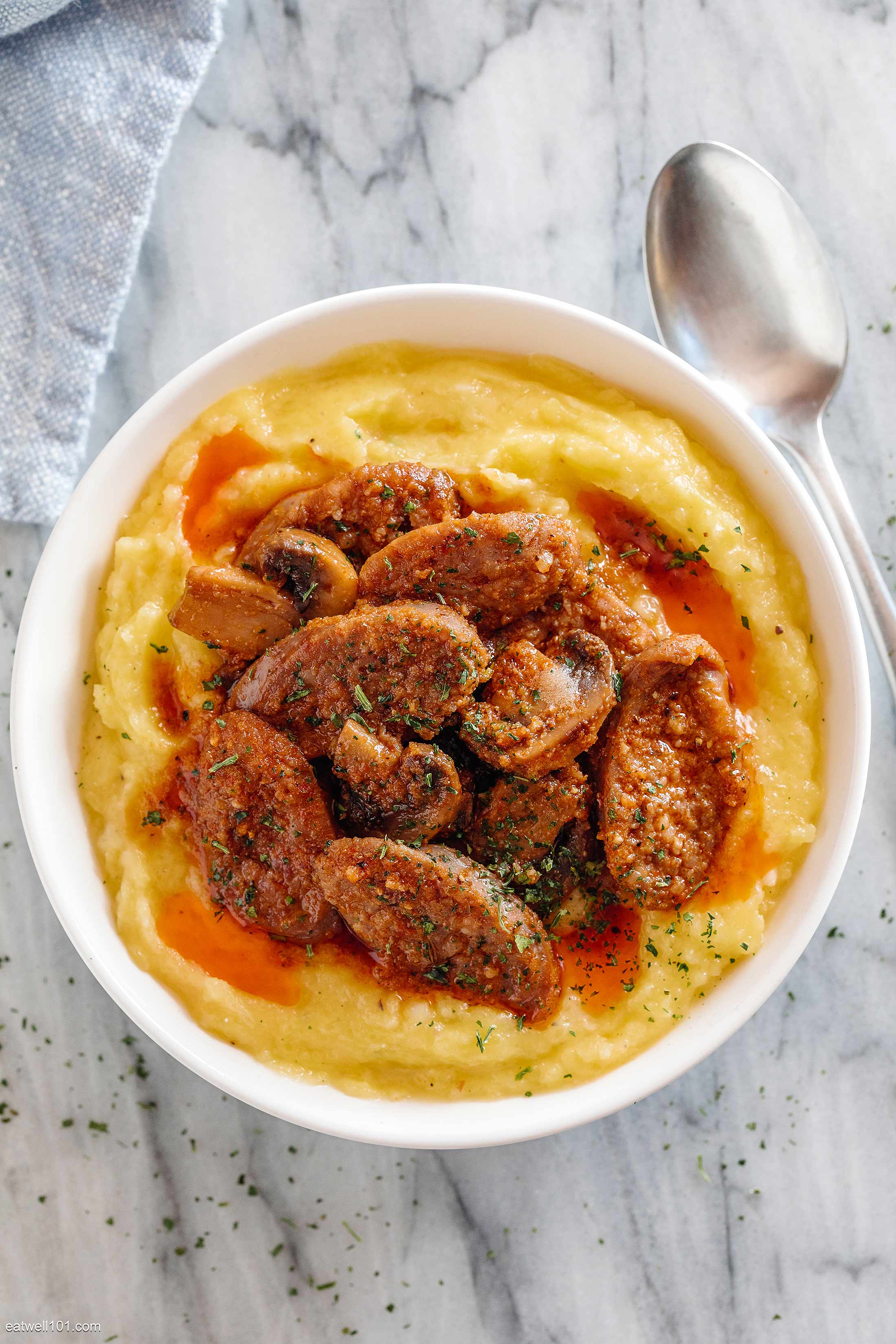 Cajun Sausage Mushrooms Spaghetti Squash Mash recipe 1