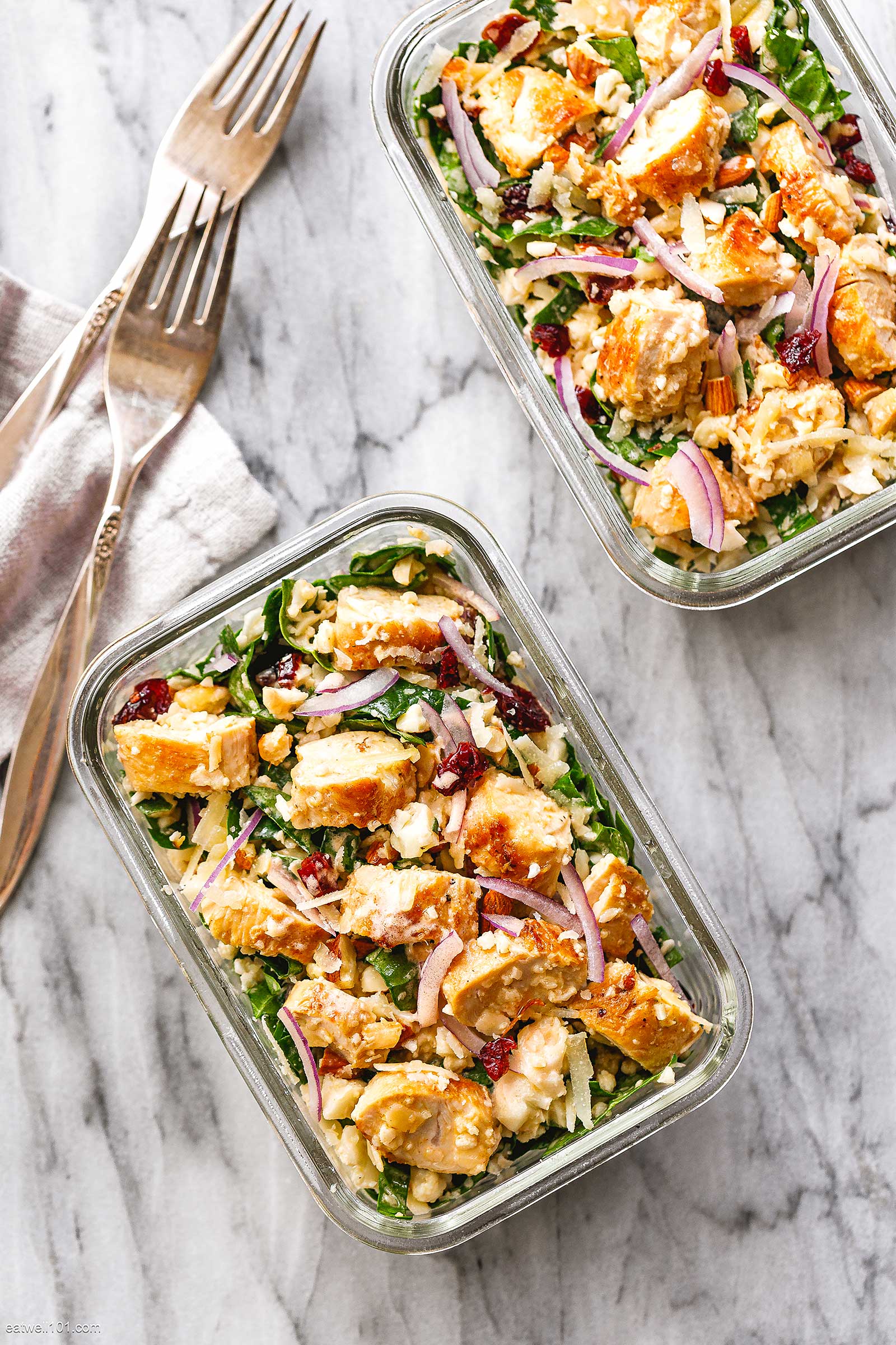 Cold Chicken Spinach Cauliflower Salad recipe