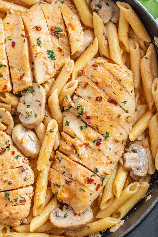 Creamy Chicken Mushroom Pasta Recipe – Chicken Pasta Recipe — Eatwell101