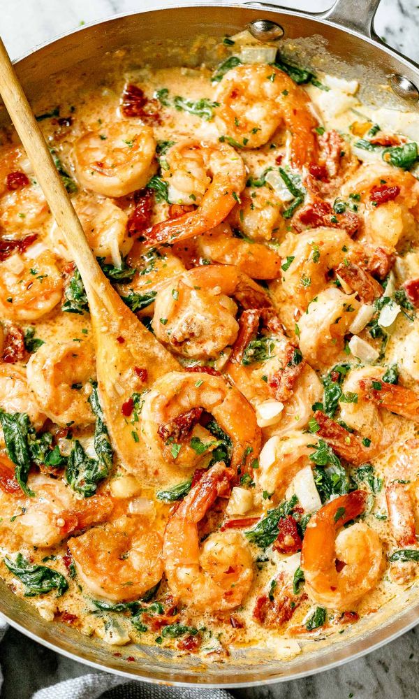 Creamy Garlic Shrimp with Spinach (10-Minute)