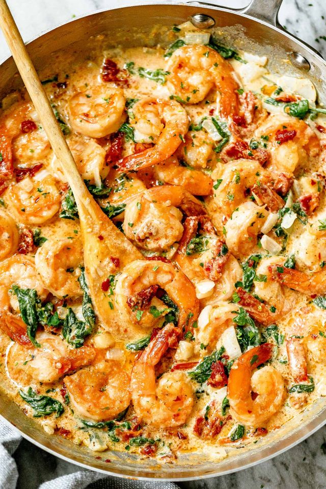 Creamy Garlic Shrimp with Spinach (10-Minute)