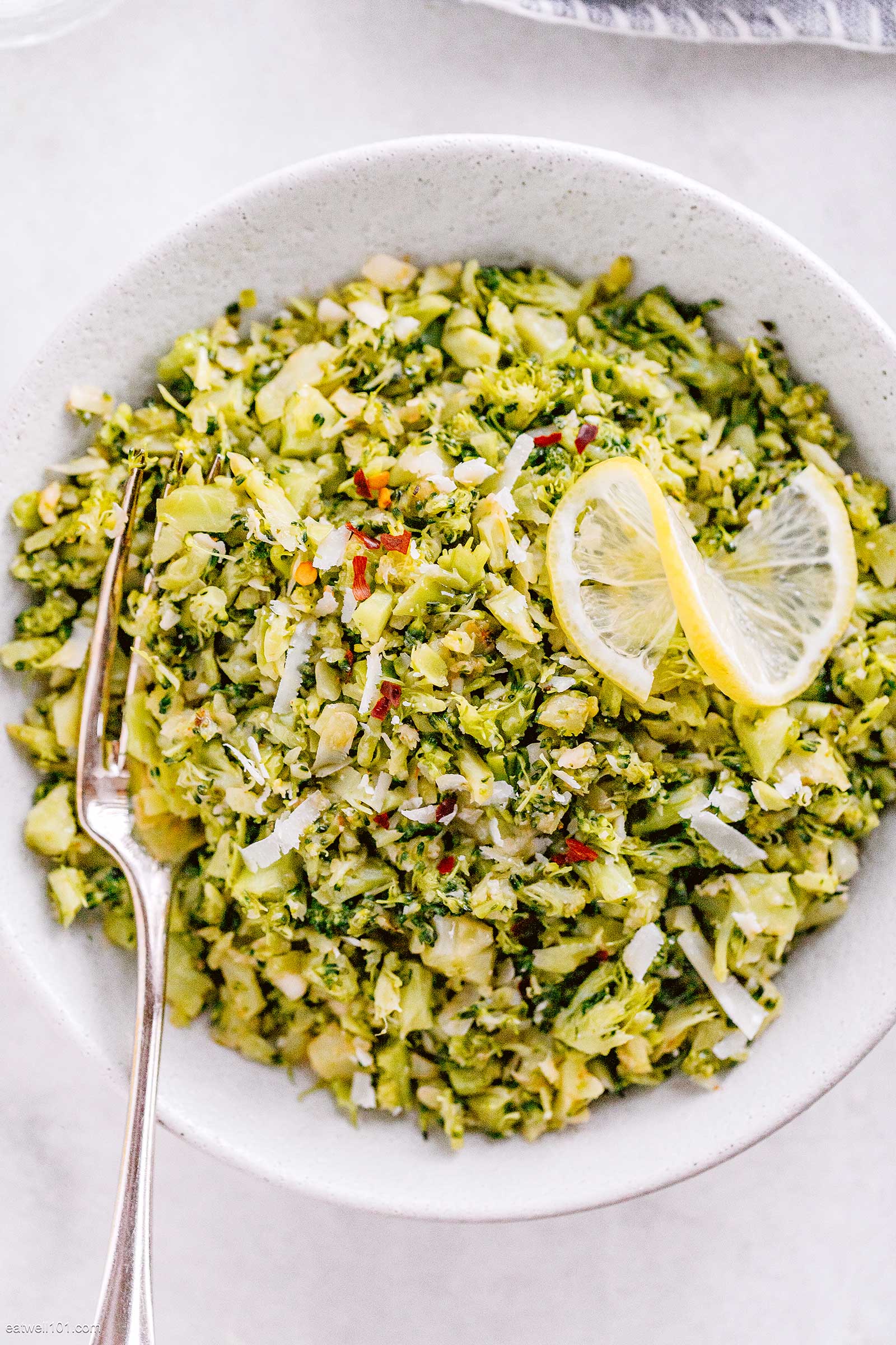 Garlic Parmesan Broccoli Rice Skillet