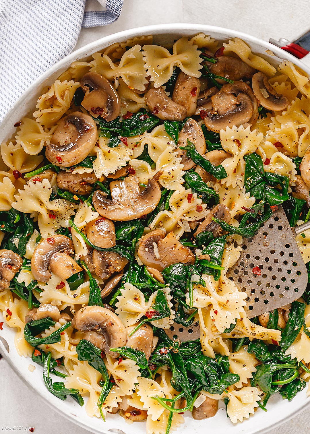 Parmesan Spinach Mushroom Pasta Skillet 2