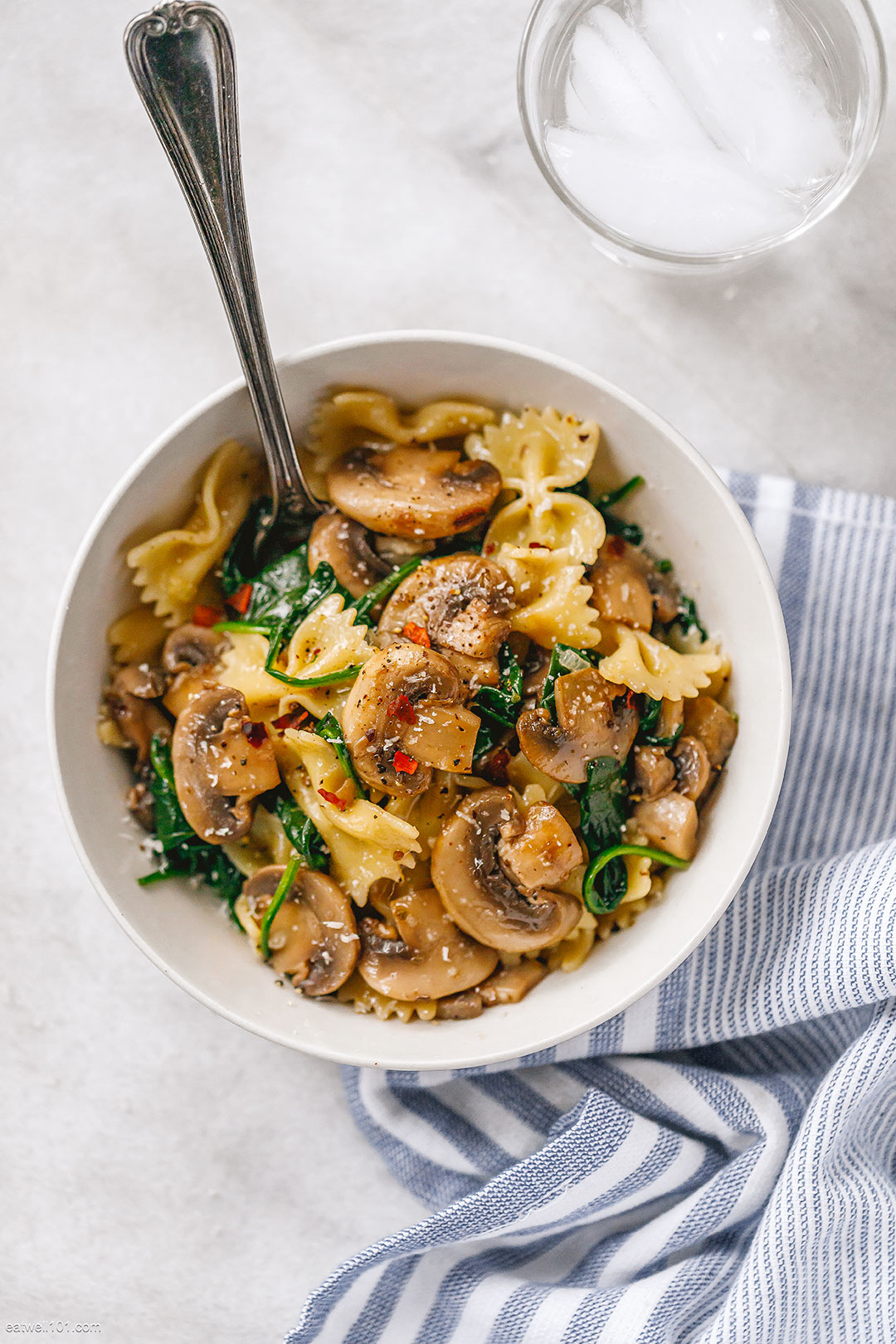 Parmesan Spinach Mushroom Pasta Skillet recipe 3