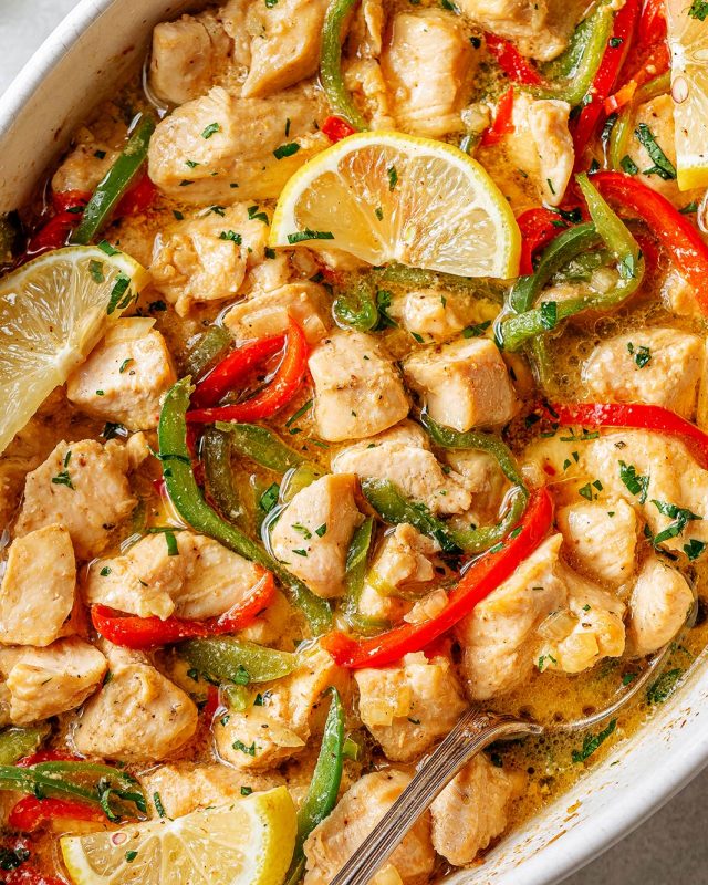 Pepper Chicken Bake - #recipe by #eatwell101 - https://www.eatwell101.com/pepper-chicken-bake-recipe