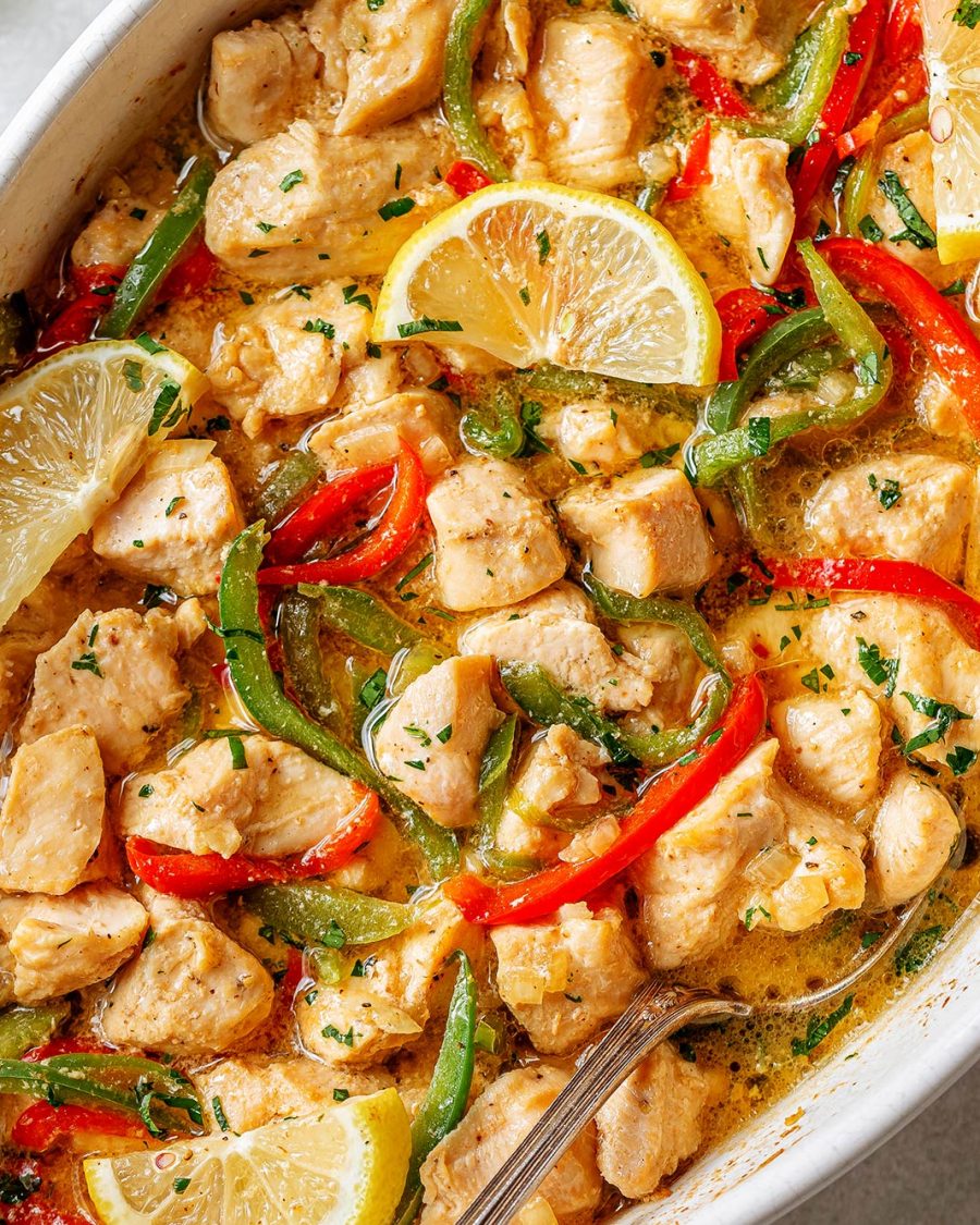 Pepper Chicken Bake - #recipe by #eatwell101 - https://www.eatwell101.com/pepper-chicken-bake-recipe