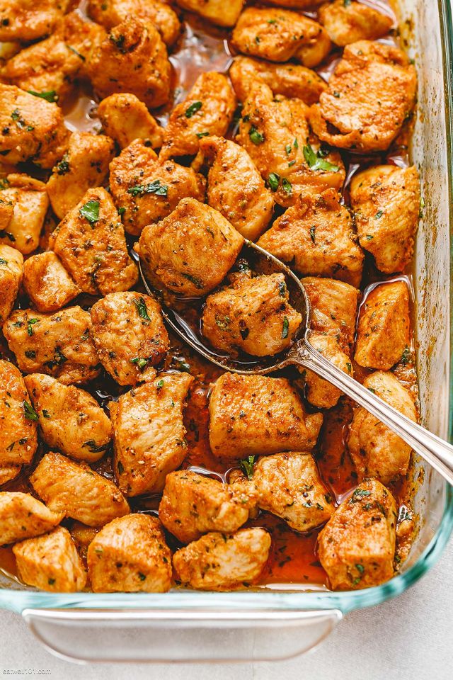 Easy Oven Baked Chicken Bites