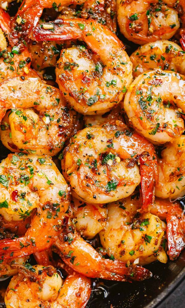 Garlic Butter Shrimp with Lemon Parmesan Cauliflower Rice