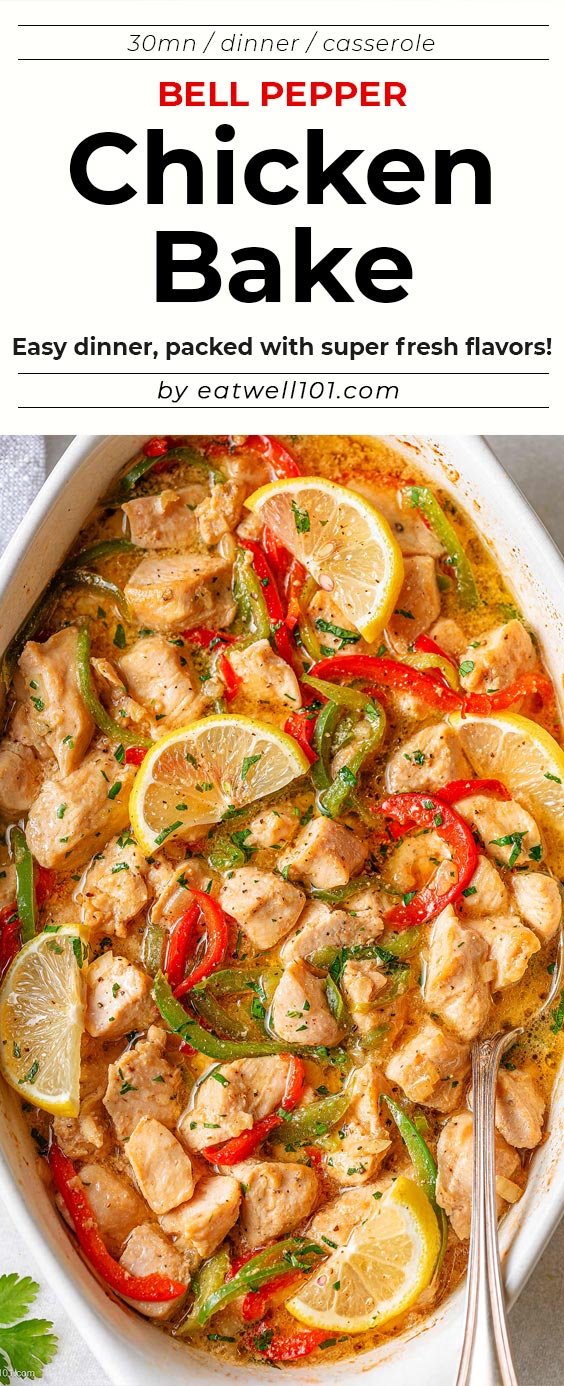 Pepper Chicken Bake - #chicken #oven #eatwell101 #recipe - This pepper chicken bake is an incredibly easy chicken dinner, packed with super fresh flavors.