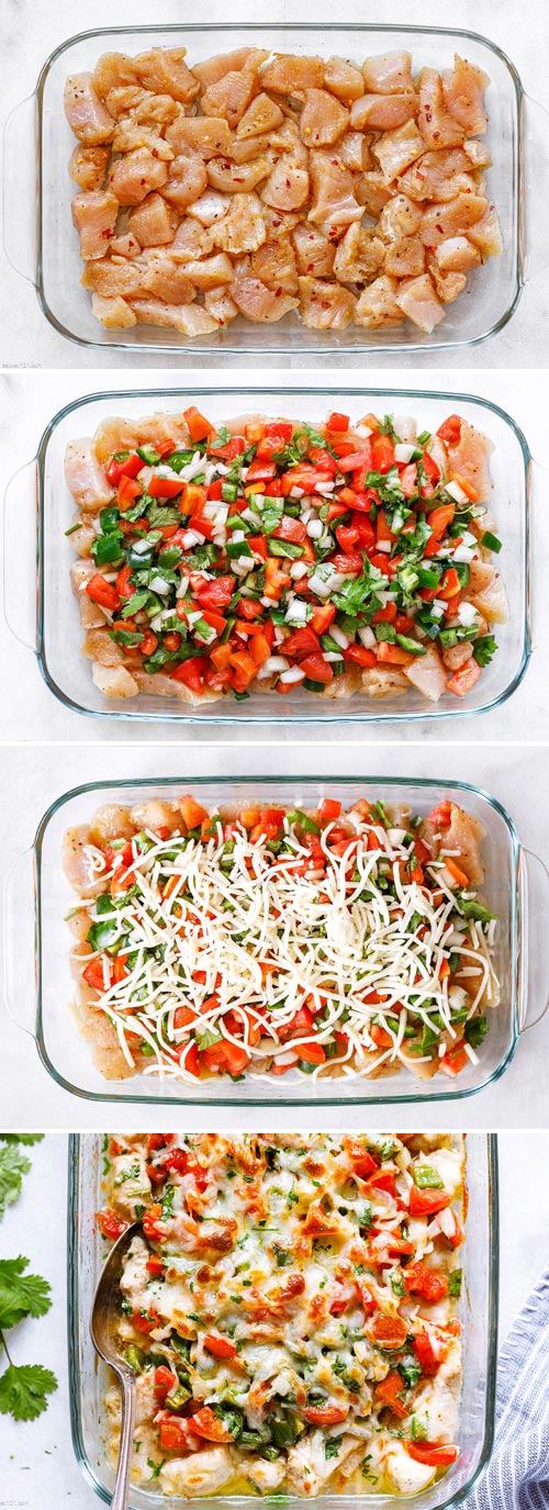 Salsa Fresca Chicken Bake - #chicken #recipe #eatwell101 - This crazy good chicken bake with salsa Fresca is so quick and easy to make - a guaranteed hit for tonight!