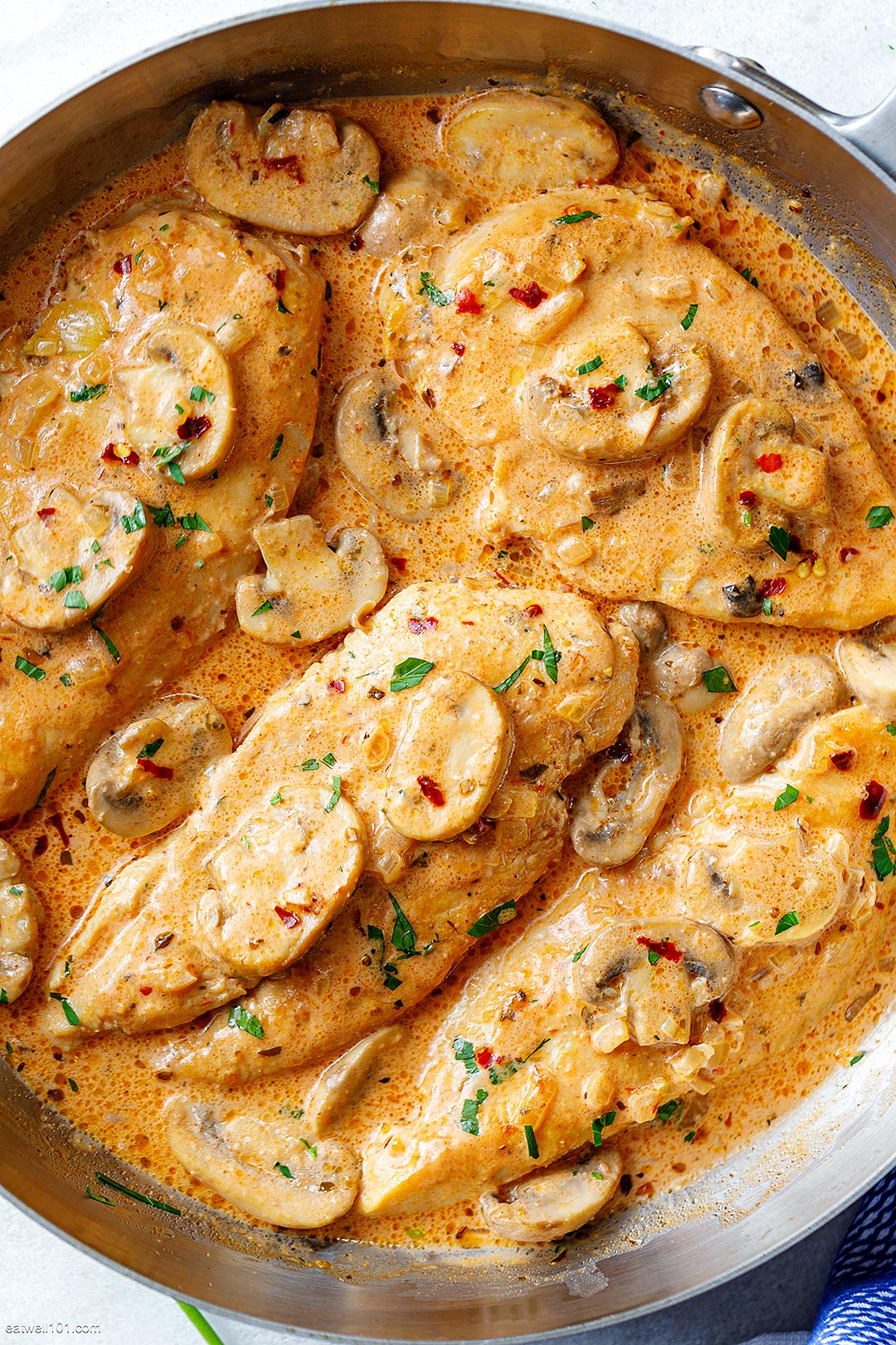 Creamy Garlic Parmesan Chicken Breasts with Mushrooms