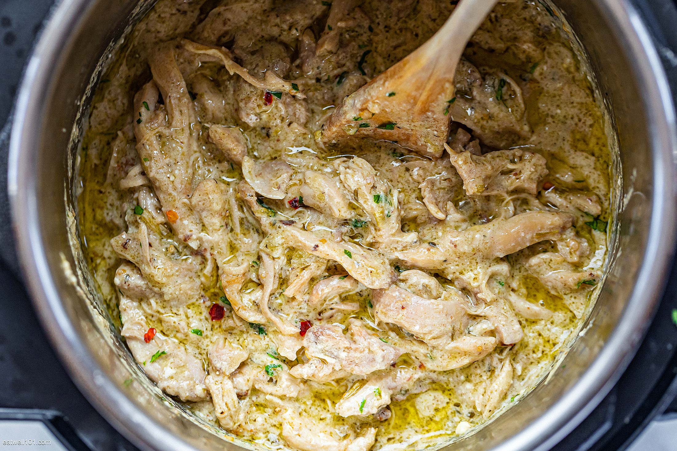 Instant Pot Green Chile Chicken with Cream Cheese